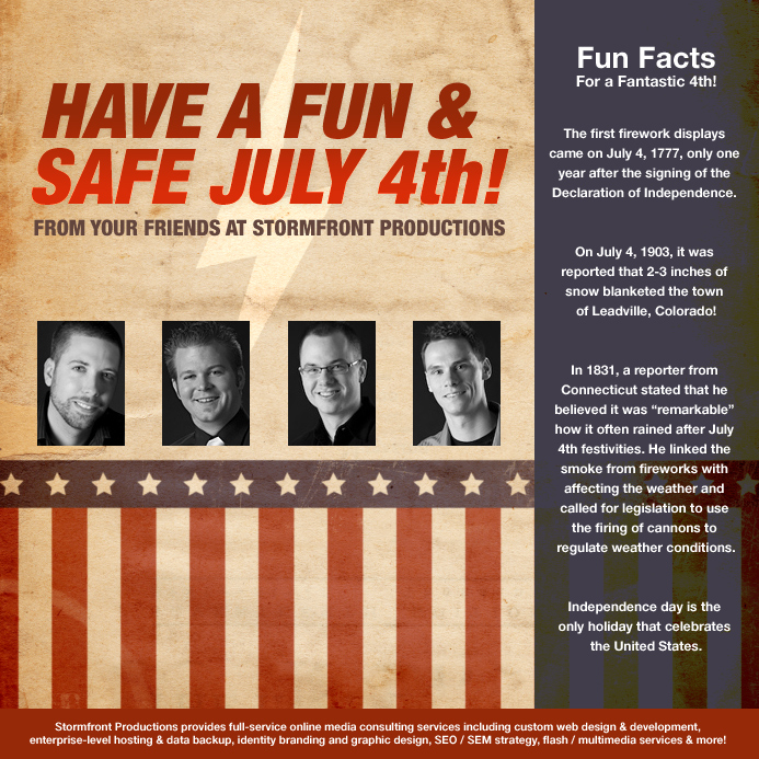 Happy 4th of July from Stormfront Productions